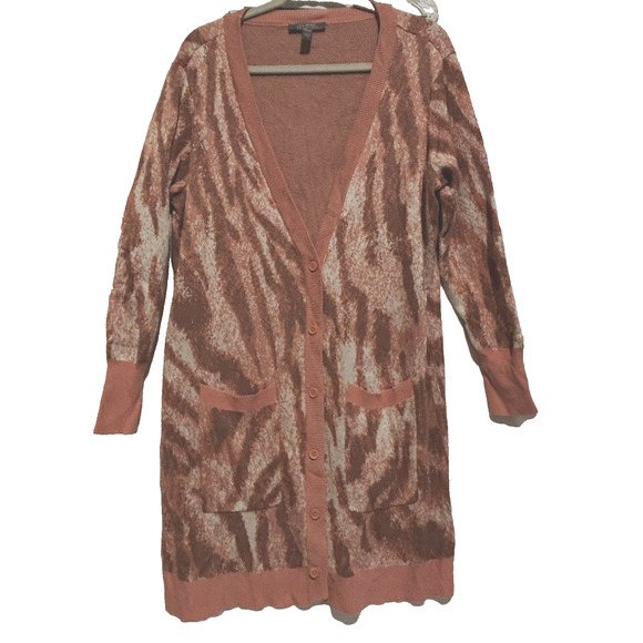 Lisa Rinna Button Down long Cardigan Pockets Womens Sz 1X Artsy Animal print - Picture 1 of 10